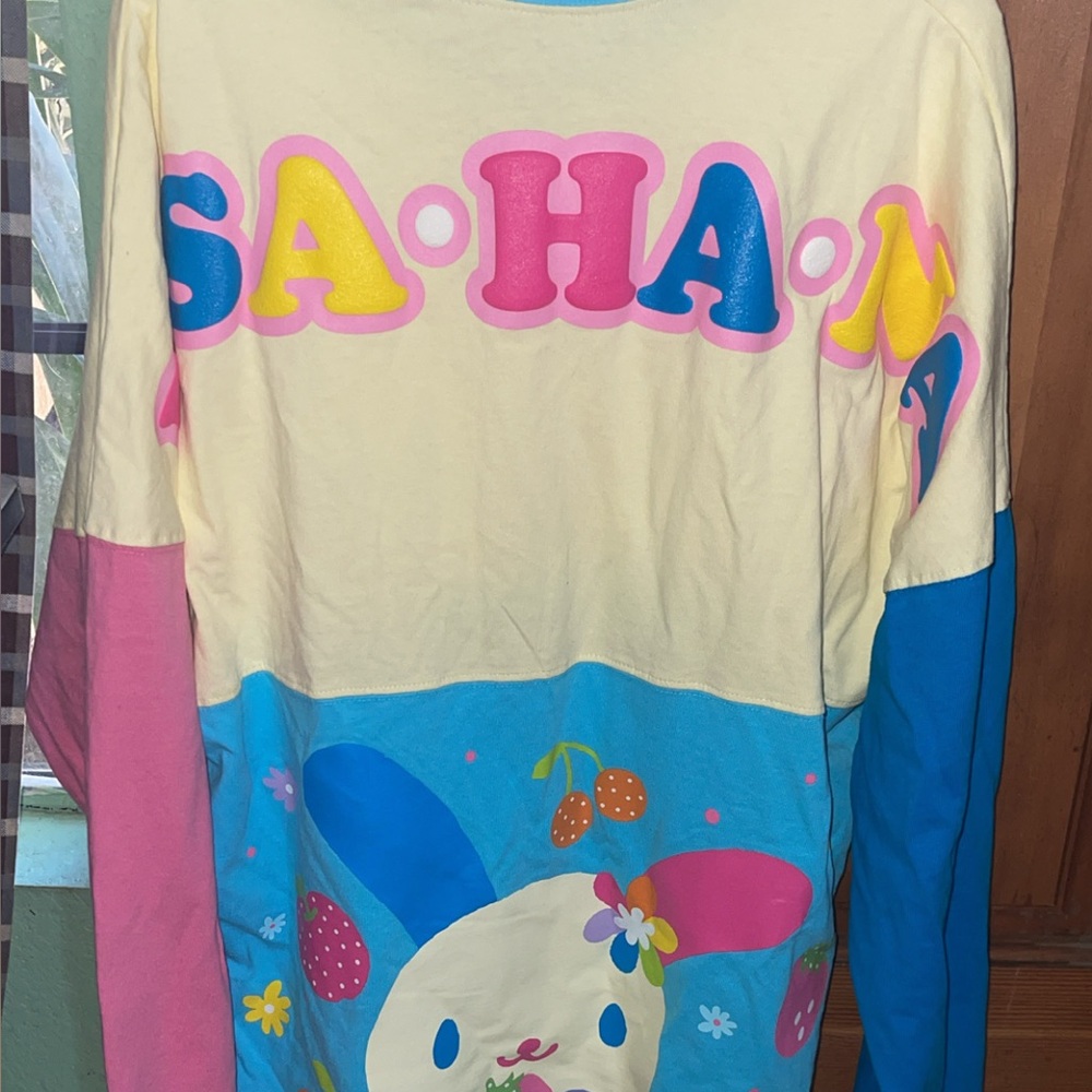 Sanrio USAHANA Yellow and Pink Long Sleeve Tee with Playful Design